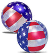 POZA USA Inflatable Beach Balls, USA Flag Design, Pool Party Decorations