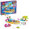 LEGO Friends Party Boat 41433 Including LEGO Friends Emma, Andrea and Ethan Mini-Doll Figures, Beach Store and Flamingo Party Boat, Great Summer Toy