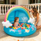 Baby Pool, Rainbow Splash Pool with Canopy, Spray Pool of 40 Inches, Water Sprinkler for Kids, for Ages 1-3