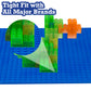 Classic Baseplates for Building Bricks - Set of 6 Large 10"x10" Building Plates (MultiColors) - Dual Connectivity, Build on Both Sides - Compatible
