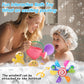 Oukitoymer Baby Bath Toy, Kids Watering Can Bathing Spoons Windmill Water Toys Set of 3, Fun Interactive Water Bathtub Toy, Beach Shower Swimming Pool