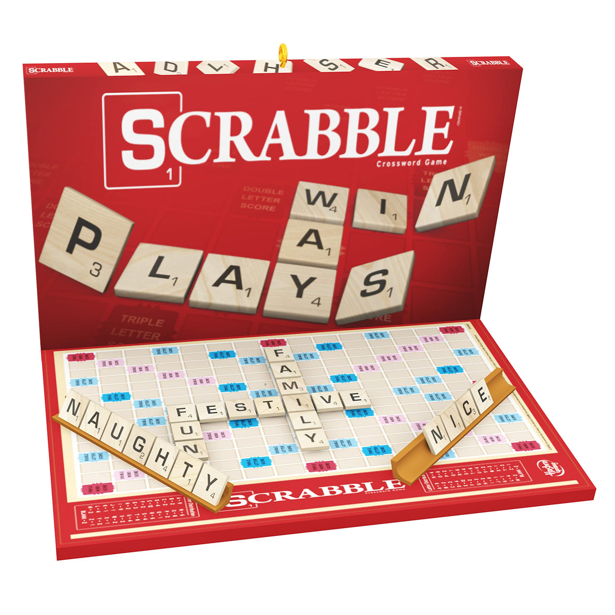 Hallmark Keepsake Plastic Christmas Ornament 2022, Hasbro Scrabble Family Game Night