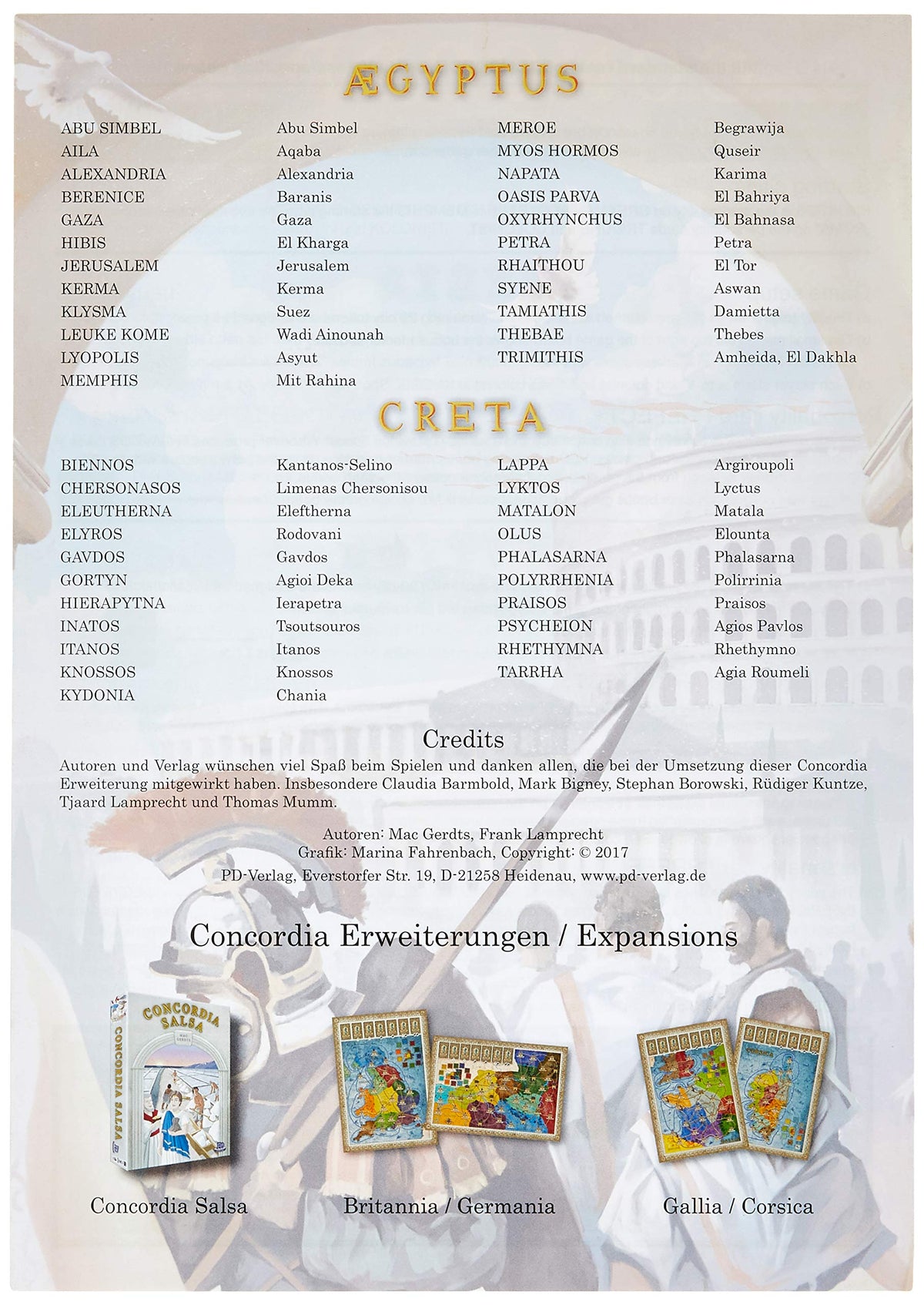 Rio Grande Games Concordia - Aegyptus & Creta