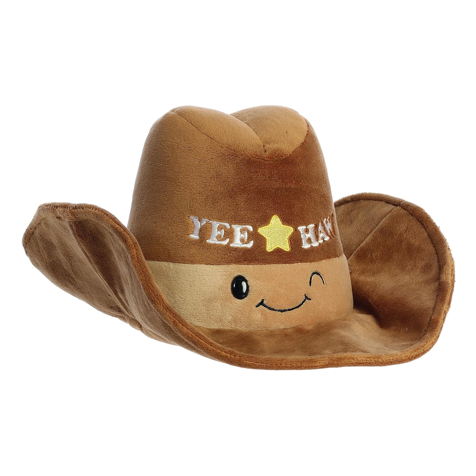Aurora® Witty JUST Sayin'™ Yee Haw Cowboy Hat™ Stuffed Animal - Expressive Characters for Decorative Charm - Quirky Birthday Gifts for Kids and Adults