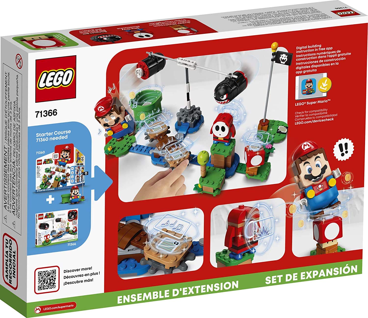 LEGO Super Mario Boomer Bill Barrage Expansion Set 71366 Building Kit; Toy for Kids to Add to Their Super Mario Adventures with Mario Starter Course