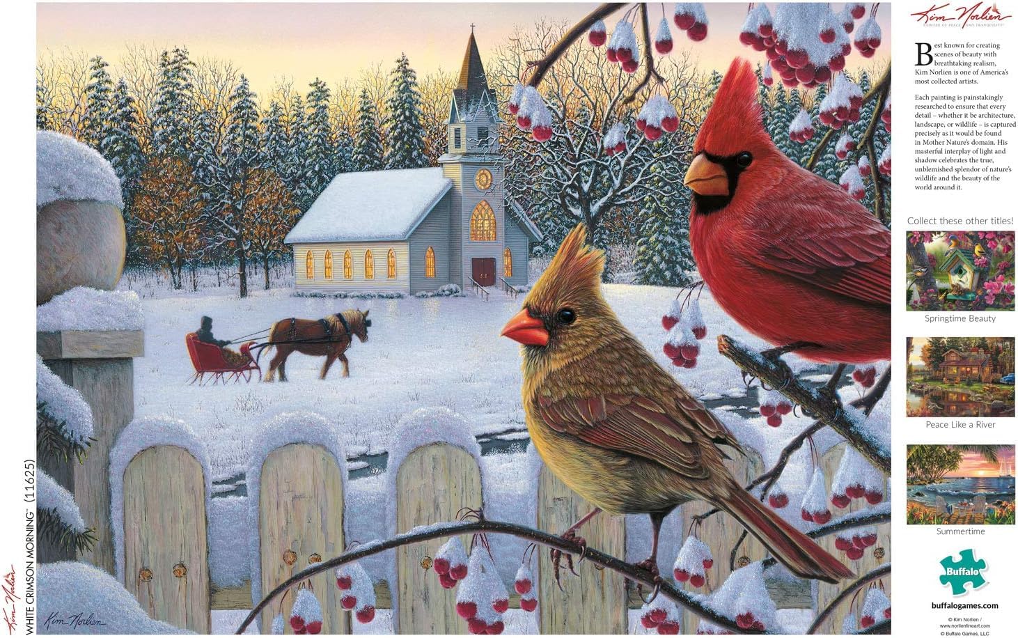 Buffalo Games - White Crimson Morning - 1000 Piece Jigsaw Puzzle for Adults