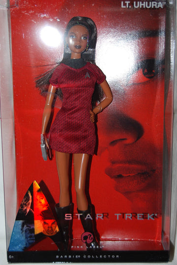 Barbie Star Trek Lt. Uhura AA Red & Black Dress Lovely
