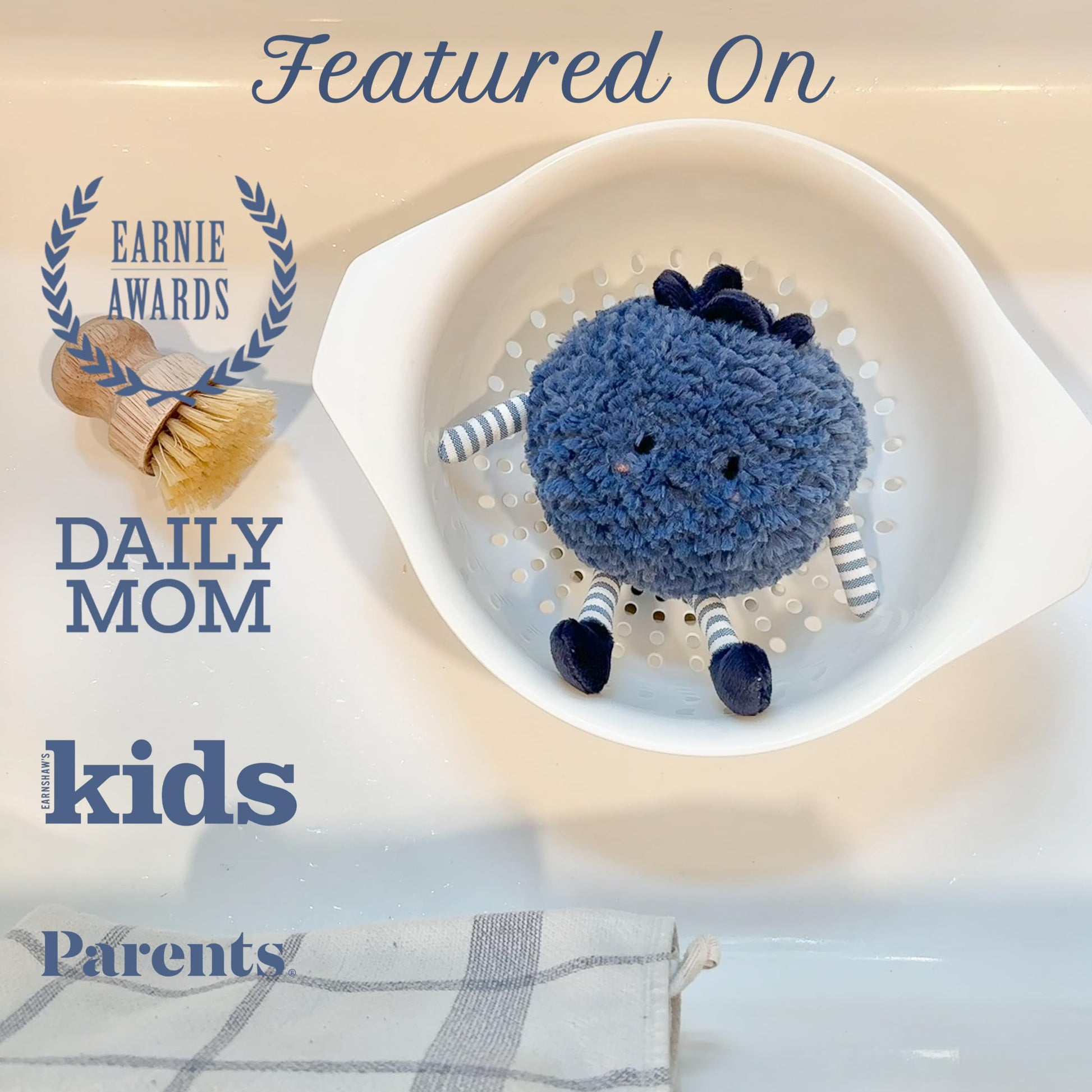 MON AMI Blue Berry Fruit Plush Toy, 7-Inch Soft Blueberry Stuffed Gift