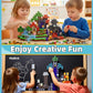 Wattlink Magnetic Building Blocks Set, 200 Pieces Pixel Style Construction Toys with Character Blocks, 0.8 Inch Cubes for Ages 3+, Non-Toxic