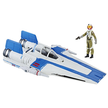 STAR WARS Force Resistance A-Wing Fighter and Resistance Pilot Tallie Figure