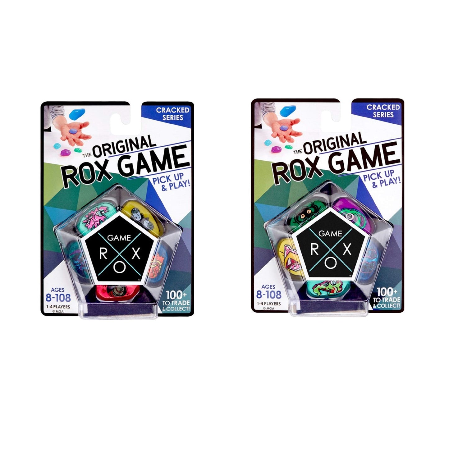 MGA Entertainment GameRox Stone Flipping Game Starter 2-Player Pack - Monsters & Aliens (2 Pack)