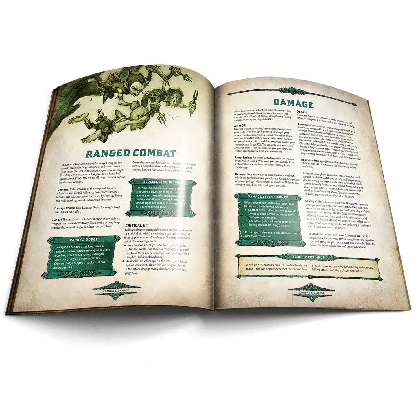 Dragonbane: RPG Quickstart Guide - RPG Booklet, Free League Publishing, Introductory Story,Green
