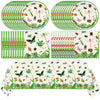 41Pcs Bug Birthday Party Decorations, Kids Garden Insect Explorer Adventure Themed Tableware Set Bug Paper Plates Napkins Tablecloth,for Garden Nature