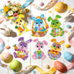 Sealmic Easter Bunny Craft Kit for Kids DIY Make Your Own Bunny Card Set Happy Easter Egg Bunny Sticker for Kids Decoration Holiday Celebration
