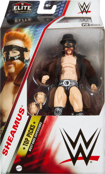 Mattel WWE Elite Collection Top Picks Action Figure & Accessories Set, Sheamus 6-inch Collectible with Swappable Hands, Ring Gear & 25 Articulation