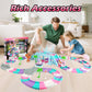 268 PCS Unicorn Race Tracks for Kids Toys, Glow in The Dark Magic Toy Set, 2 Unicorn Cars Track, Flexible DIY Track Set, Birthday Gift for Age 3-9