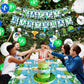 QUERICKY 4 Pack Golf Tablecloths, 51x87" Plastic Disposable Rectangle Table Cover for Golf Party Decorations & Events