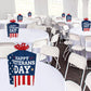 Big Dot of Happiness Happy Veterans Day - Table Decorations - Patriotic Fold and Flare Centerpieces - 10 Count