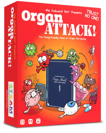 The Awkward Yeti Organ Attack | Funny Family Card Game for Kids Ages 8+ & Parents, Teens & Adults | Anatomy & Organ-Themed Party Game for Family Game