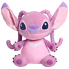 Disney Stitch Comfort Weighted Plush Angel, Officially Licensed, 14-inch Stuffed Animal, Super Soft Snuggly Stretchy Fabric, Alien, Pink, Kids Toys