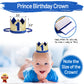 Baby 1st Birthday Boy Decorations with Crown - Baby Boy First Birthday Decorations High Chair Banner - Cake Smash Party Supplies - Happy Birthday ONE