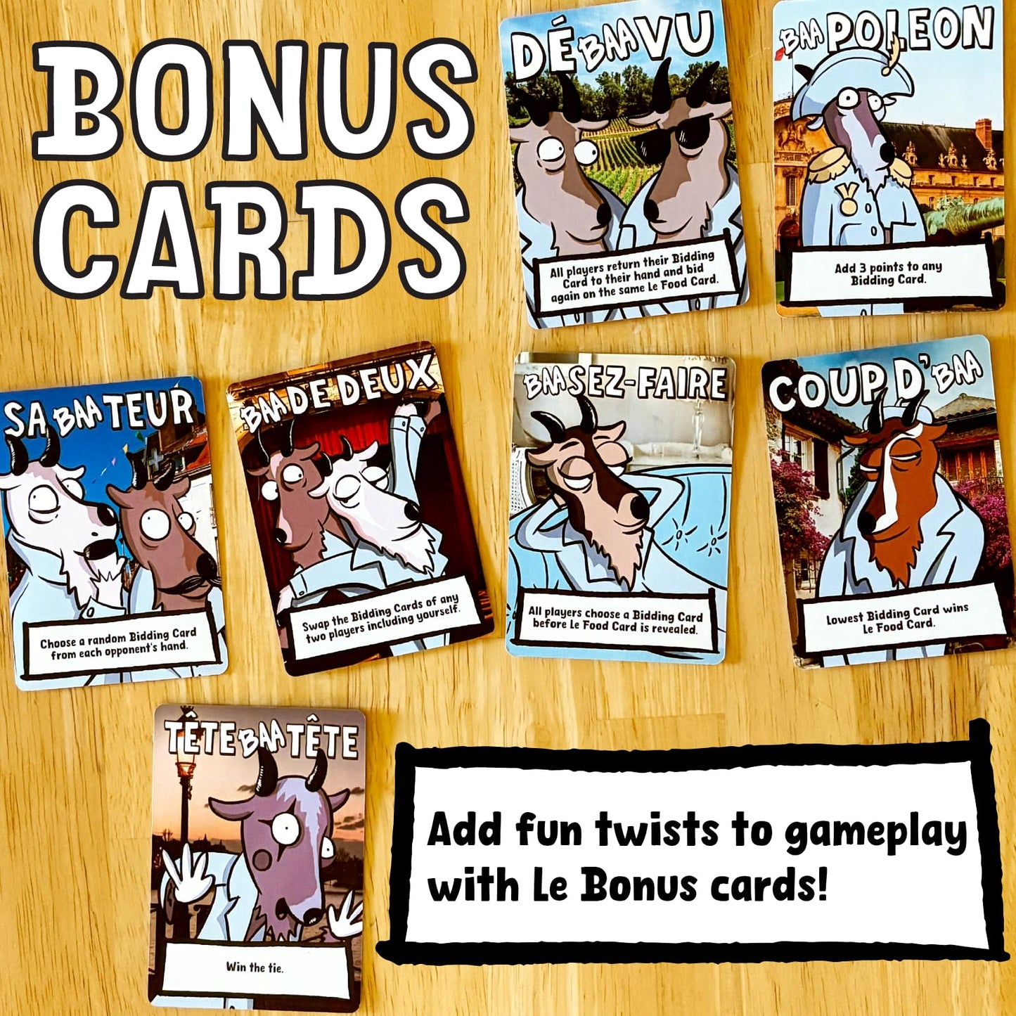 Messy Table Games French Goats in Trench Coats Card Game | Great for Game Night | Bidding and Bluffing | Perfect for Kids and Adults | Ages 8 and up
