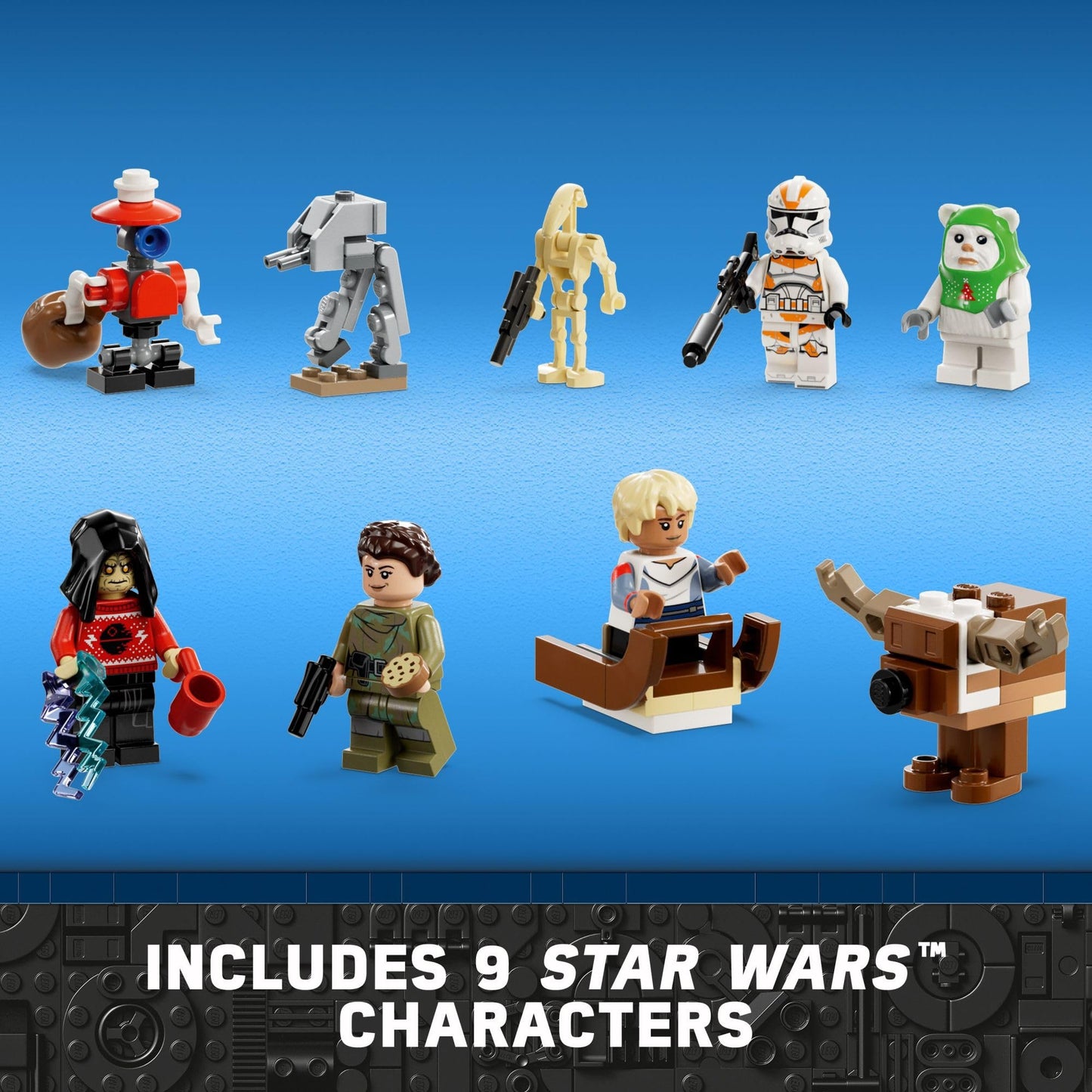 LEGO Star Wars 2023 Advent Calendar 75366 Christmas Holiday Countdown Gift Idea with 9 Star Wars Characters and 15 Mini Building Toys, Discover New