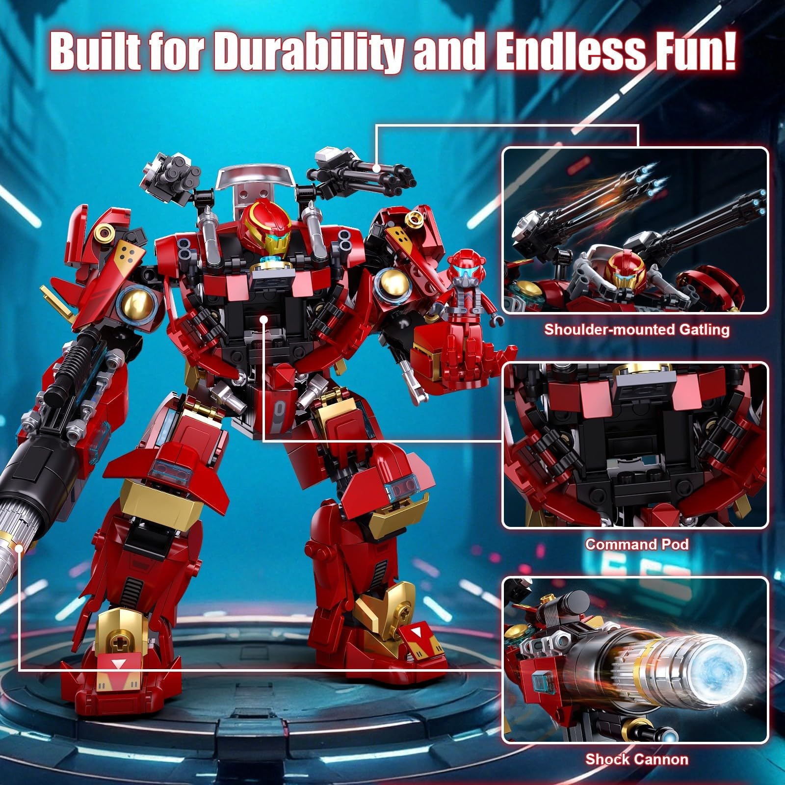ibrickpark IBLOTIME Mech Robot Building Set, 588 PCS