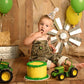 YOUAME Tractor 2nd Birthday Party Hat - Boys Farm Theme Cone Hat, Boy Second Birthday Decorations, Green Farm Tractor Two Outfit, Cake Smash Photo