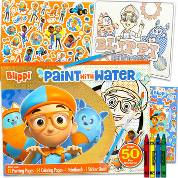 Blippi Coloring Book and Stickers Set - Giant Art Activity Book for Boys, Girls, Kids with Stickers, More | Blippi Arts and Crafts Coloring