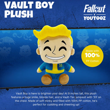 Youtooz Fallout Vault Boy Plush 9", Vault Boy Plush Plushie, Collectible Vault Boy Plush from Fallout by Youtooz Fallout Plush Collection