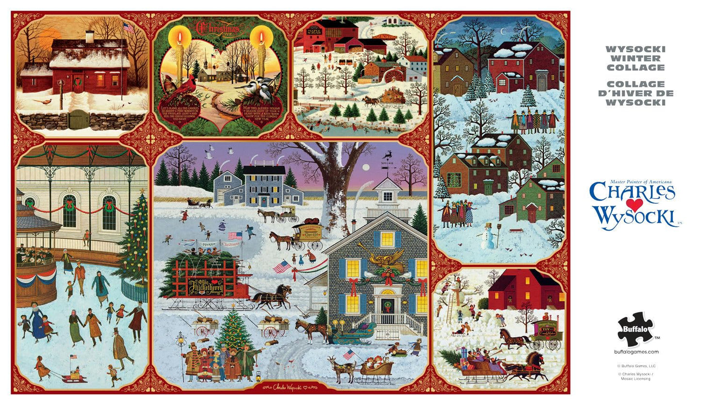 Buffalo Games - Charles Wysocki Winter Collage - 2000 Piece Jigsaw Puzzle