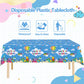 EUVBOKW 2 Pack Back to School Tablecloths, Pink and Blue