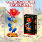 Rose Table Lamp Building Set with Light. Princess Flower-Shaped Building Kits. Creative Home Decoration & Artificial Flower Night Light, Valentines
