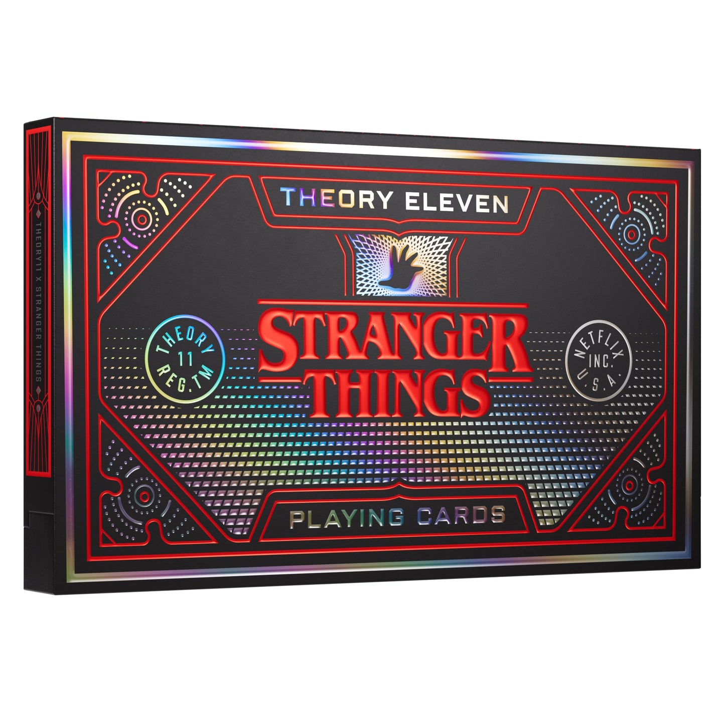 theory11 Stranger Things Box Set - 3 Deck Playing Card Collection with Upside Down Special Edition, VHS-Style Box, Magic, Cardistry, Game Night Gift