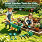 Kids Gardening Tools Set, 8 Pcs Kids Outdoor Garden Beach Sand Toy Kit
