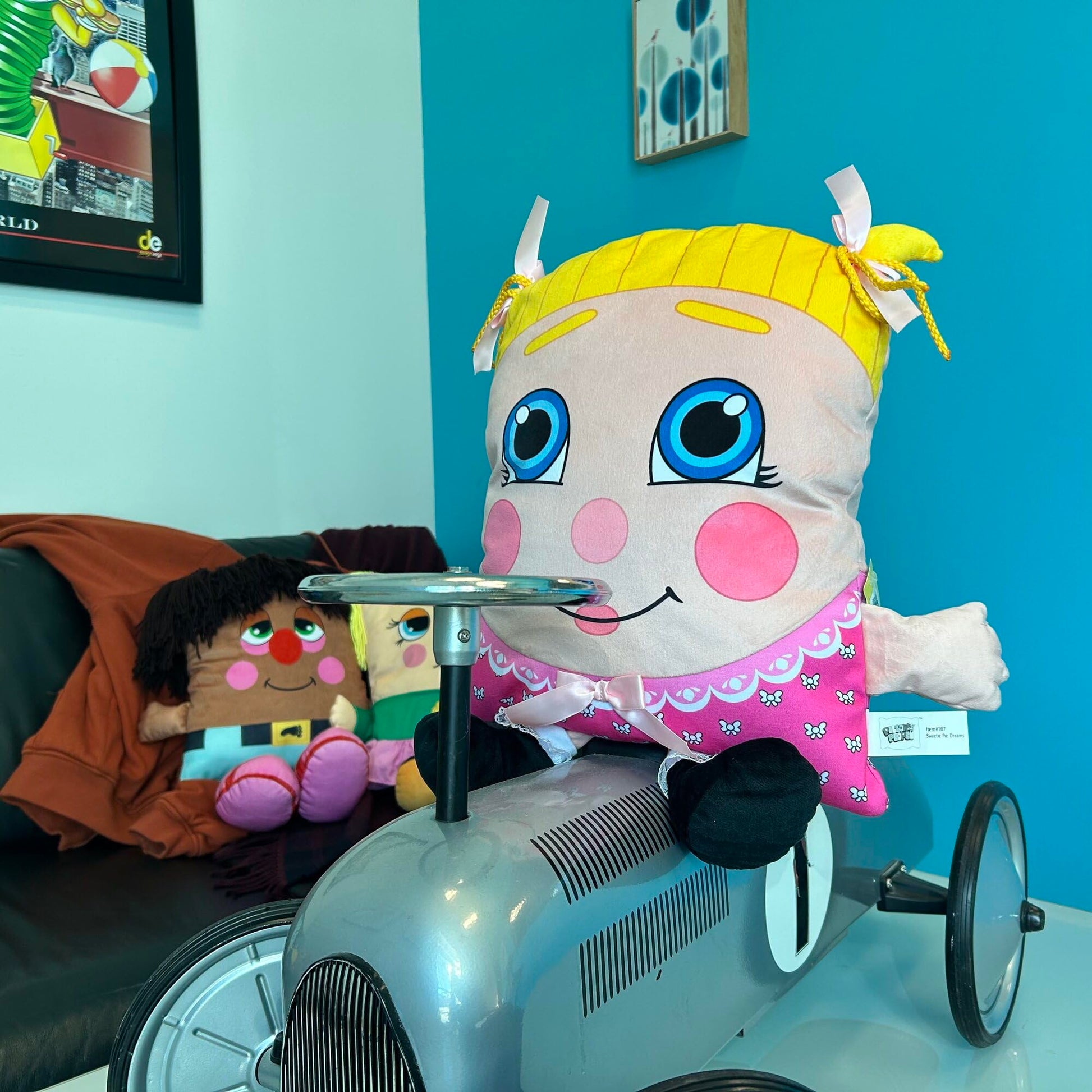 Pillow People: Sweetie Pie Dreams Plush -2-in-1 Toy & Pillow, 80s Nostalgic Plush Pal Reimagined, Soft Stuffed Rectangular Character, Nap-Play Design