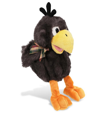 DolliBu Sitting Crow Plush - Super Soft Stuffed Animal Bird for Boys and Girls, Cute Wildlife black bird Crow Toy, Adorable Crow Stuffed Animal Gift