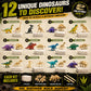 12 Pack Dinosaur Excavation Dig Kit for Kids, Dino Fossil Dig Kits with 3D Skeleton Toys, Bulk STEM Science Paleontology Archaeology Educational Toys