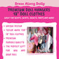 Dress Along Dolly Purple Full-Outfit Hanger 24pk for American 18" Doll Clothes- Hold Your Tops & Bottoms Together Including Dresses, Pants, Shirts