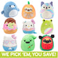 Squishmallows Mystery 3 Pack 8-Inch Plush Set - Official Jazwares Stuffed Animals Bundle, Soft Collectible Toys, Surprise Characters Gift for Kids