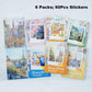 AuriicLeaf Travel Scenery PET Sticker Set, 60PCS Large Landscape Scrapbook Supplies for Journaling, DIY Crafts and Planner