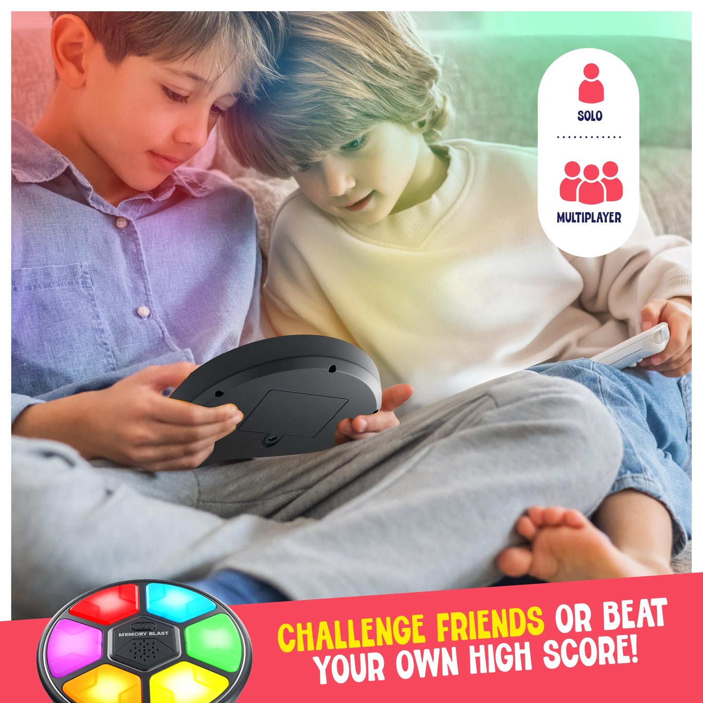 Memory Game for Kids - Gifts for Boys & Girls - 6 7 8 9 10 11 Year Old Boy Birthday Gifts - Toys for 10 Year Old Boy - Handheld Car Travel Road Kids