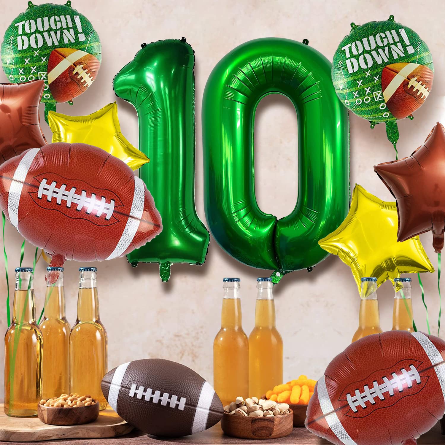 Football Balloons Set Football Birthday Party Decorations Football Touchdown Sports Theme Birthday Party Decoration, Tailgate Game Day Football Theme