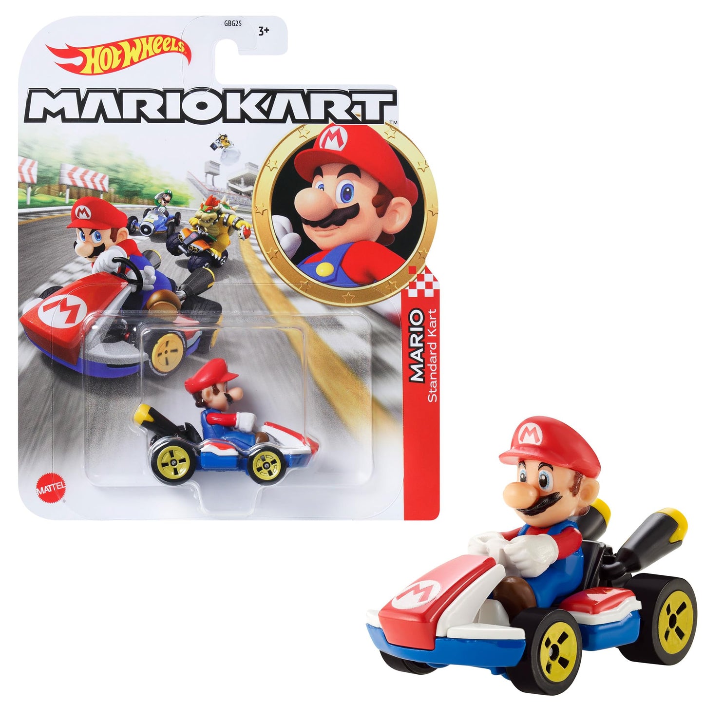 Hot Wheels Mario Kart Collection of 1:64 Scale Die-Cast Replica Vehicles, Toy Collectibles