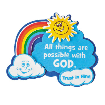 “All Things are Possible with God” Magnet Craft Kit - Makes 12 - Crafts for Kids and Fun Home Activities