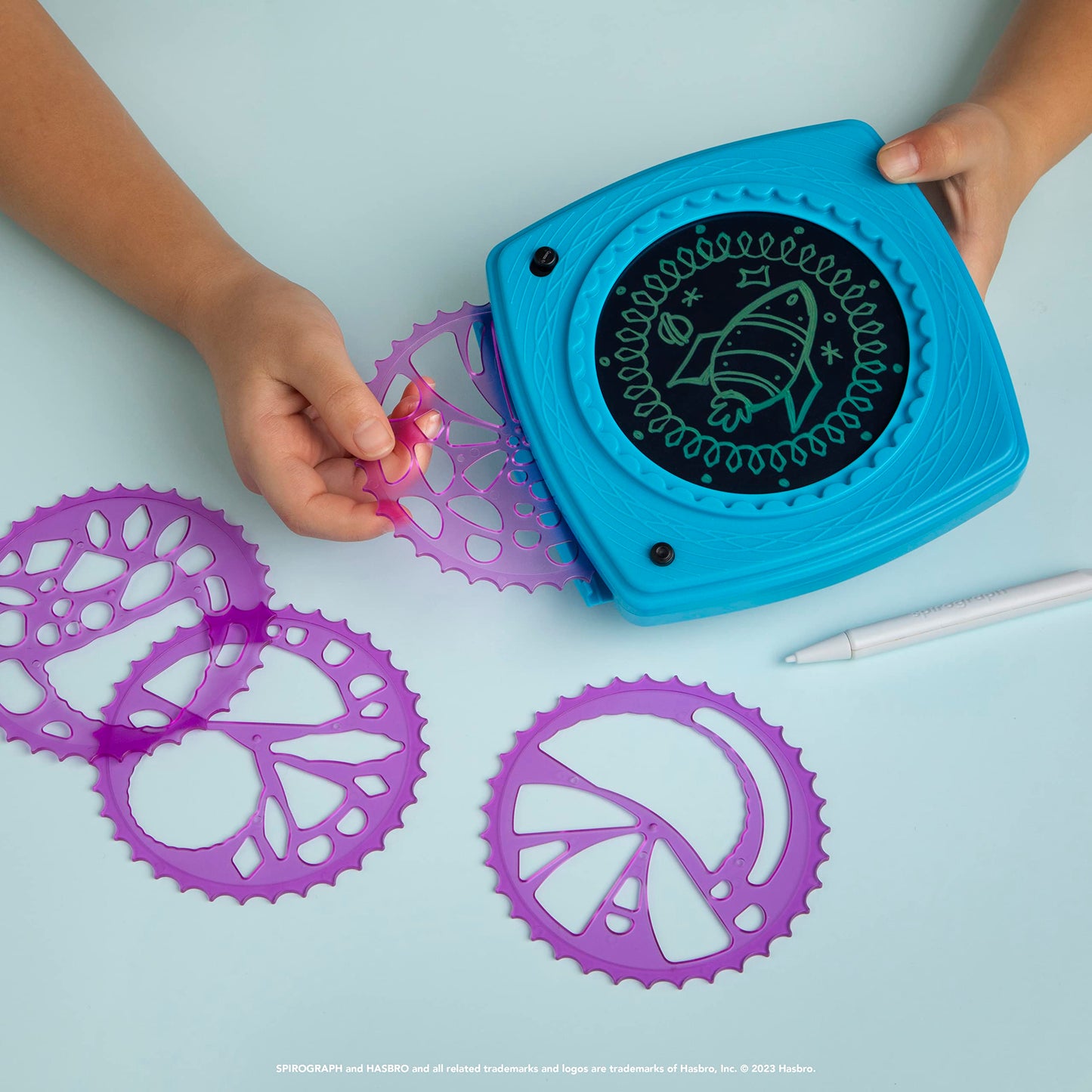 Spirograph Doodle Pad- Arts and Crafts, Scratch Art, LCD Writing Tablet for Kids, Kids Toys, Art Supplies, Drawing Kit, Spiral Art, Double-Sides