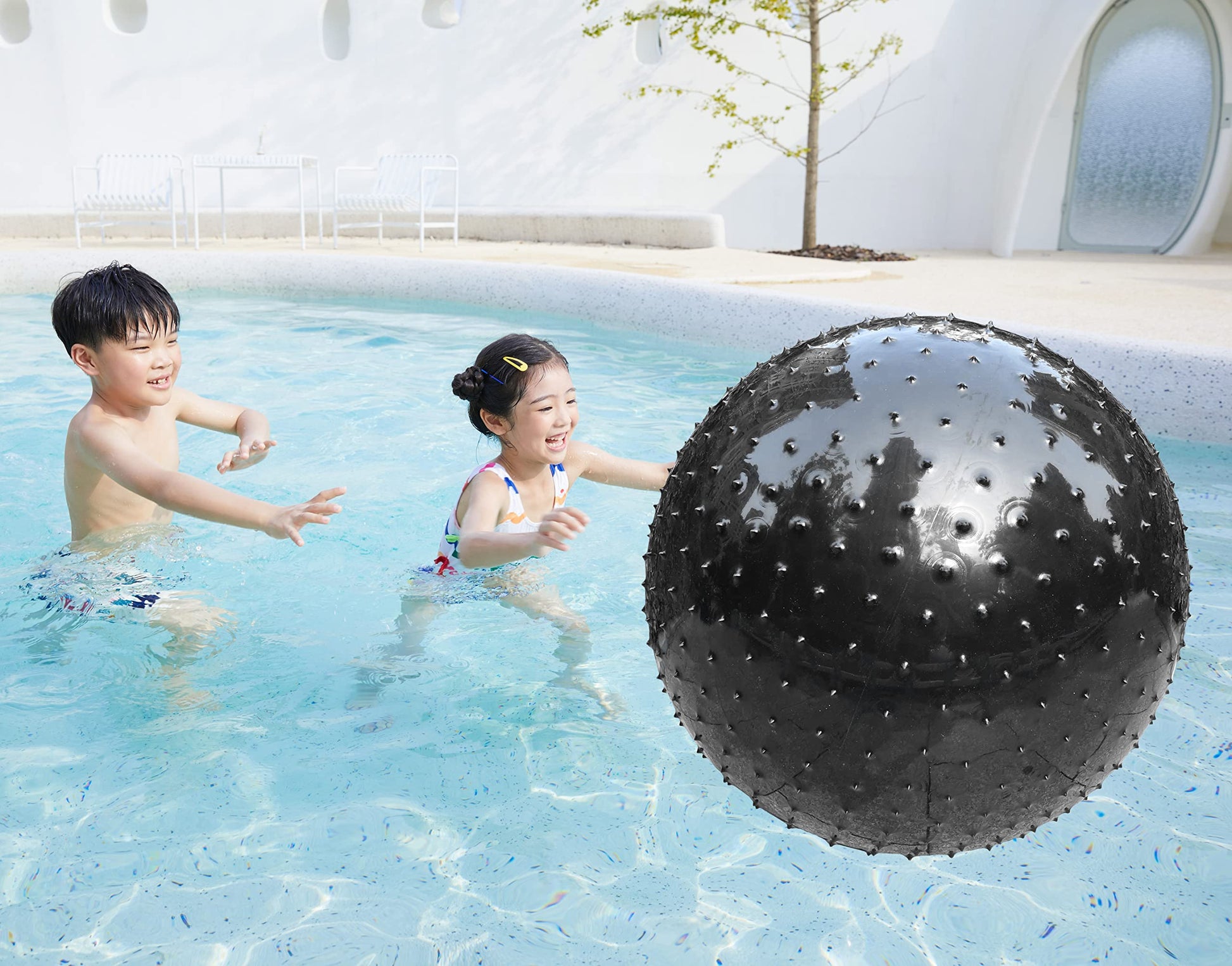 penepico Large Sensory Massage Ball for Kids, 33.5" 85CM Bouncy Exercise Ball, Big Inflatable Toys with Tactile Spikes, Outdoor Giant Yoga Balls