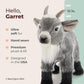 Bearington Garret the Goat Realistic Stuffed Animals - 12" Gray Plush Goat Stuffy with Weighted Body, Soft Fur, Airbrushed Details and Lifelike Design
