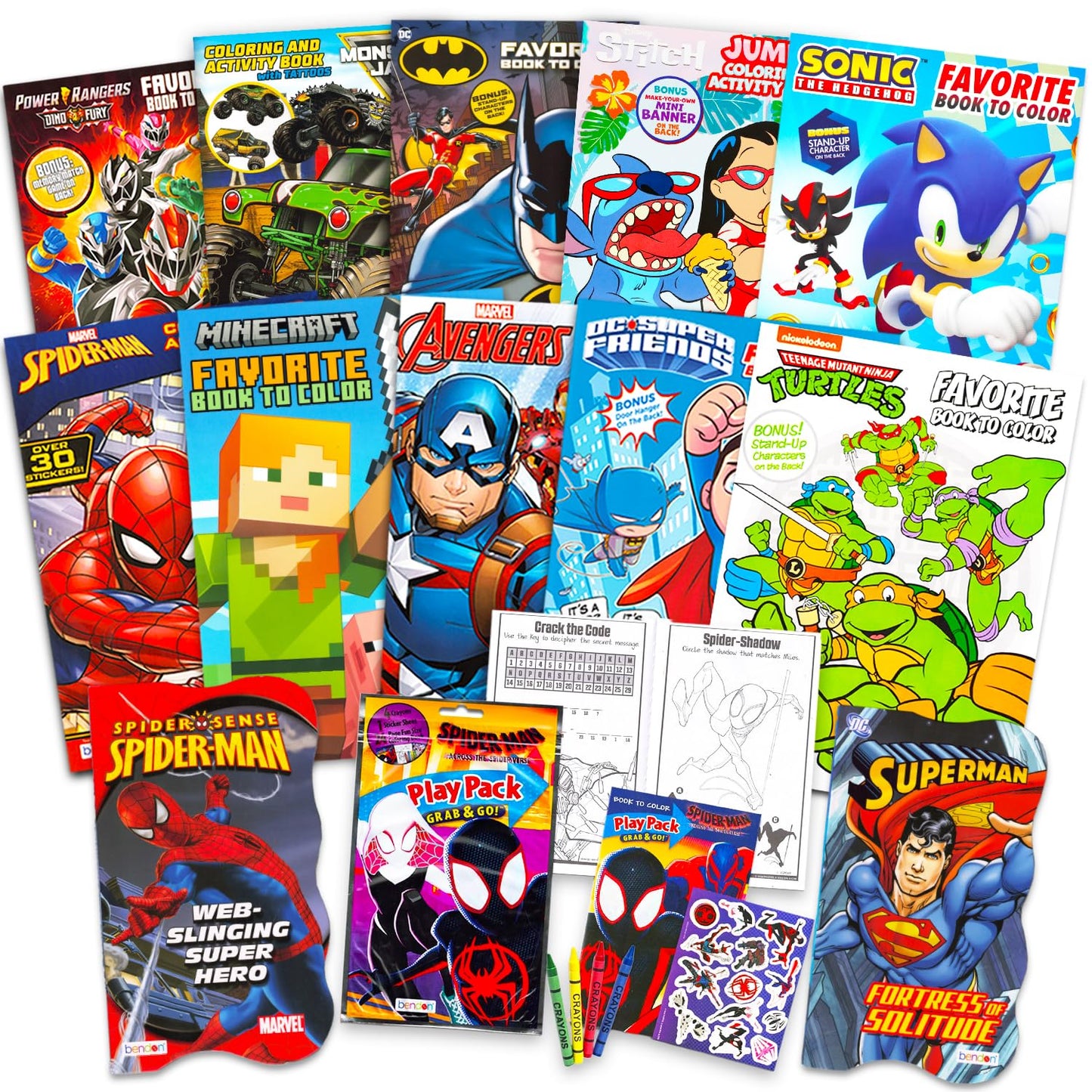 Bulk Superhero Coloring Books Bundle
